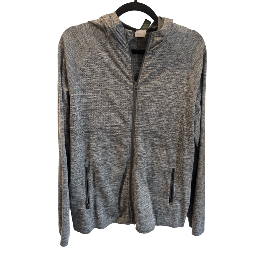 FWD Hoodie Mens Medium Gray Long Sleeve Hooded Full Zipper Pockets Outdoor